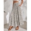 Zeagoo Women’s Skirt Chiffon Elastic High Waist Maxi Skirt with Pockets | Chiffon Elastic Waist Flowy A Line 3 Tiered Pleated Skirt With Pockets, for Work, Beach & Travel Vacation(Xh583)
