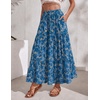 Zeagoo Women’s Skirt Chiffon Elastic High Waist Maxi Skirt with Pockets | Chiffon Elastic Waist Flowy A Line 3 Tiered Pleated Skirt With Pockets, for Work, Beach & Travel Vacation(Wf164)
