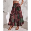 Zeagoo Women’s Skirt Chiffon Elastic High Waist Maxi Skirt with Pockets | Chiffon Elastic Waist Flowy A Line 3 Tiered Pleated Skirt With Pockets, for Work, Beach & Travel Vacation(Xh585)