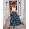 Zeagoo Women’s Skirt Chiffon Elastic High Waist Maxi Skirt with Pockets | Chiffon Elastic Waist Flowy A Line 3 Tiered Pleated Skirt With Pockets, for Work, Beach & Travel Vacation(Gw563)