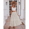 Zeagoo Women’s Skirt Chiffon Elastic High Waist Maxi Skirt with Pockets | Chiffon Elastic Waist Flowy A Line 3 Tiered Pleated Skirt With Pockets, for Work, Beach & Travel Vacation(Xh584)