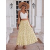 Zeagoo Women’s Skirt Chiffon Elastic High Waist Maxi Skirt with Pockets | Chiffon Elastic Waist Flowy A Line 3 Tiered Pleated Skirt With Pockets, for Work, Beach & Travel Vacation(Xh582)