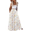 Zeagoo Womens Casual Maxi Skirts for Women 2026 High Waist Boho Skirts Floral Printed Long Flowy Skirt with Pockets(Xh403)