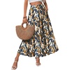 Zeagoo Women’s Skirt Chiffon Elastic High Waist Maxi Skirt with Pockets | Chiffon Elastic Waist Flowy A Line 3 Tiered Pleated Skirt With Pockets, for Work, Beach & Travel Vacation(Cx354)