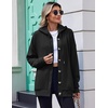 Zeagoo Hoodie for Women Hooded Sweatshirt Button Hoodies With Pockets Comfy Fleece Jackets 2026 Fashion S-3XL(Black)