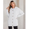Zeagoo Hoodie for Women Hooded Sweatshirt Button Hoodies With Pockets Comfy Fleece Jackets 2026 Fashion S-3XL(White)