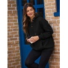 Zeagoo Hoodies for Women Casual Button Collar Drawstring Long Sleeve Hooded Sweatshirt Pullover Tops for Fall Winter 2026(A01-black)