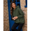 Zeagoo Hoodies for Women Casual Button Collar Drawstring Long Sleeve Hooded Sweatshirt Pullover Tops for Fall Winter 2026(Army Green)