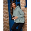 Zeagoo Hoodies for Women Casual Button Collar Drawstring Long Sleeve Hooded Sweatshirt Pullover Tops for Fall Winter 2026(Gray Green)
