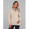 Zeagoo Hoodies for Women Casual Button Collar Drawstring Long Sleeve Hooded Sweatshirt Pullover Tops for Fall Winter 2026(Moon Grey)