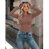 Zeagoo Women Long Sleeve Shirts Slim Fit Going Out Tops Crewneck Basic Tee | Stretchy Fitted Tops for Casual, Versatile T-Shirt, Soft Layering Shirts, Perfect for Summer and Fall Outfits(Taupe)