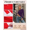 Zeagoo Women Long Sleeve Shirts Slim Fit Going Out Tops Crewneck Basic Tee | Stretchy Fitted Tops for Casual, Versatile T-Shirt, Soft Layering Shirts, Perfect for Summer and Fall Outfits(Purple)