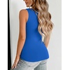 Zeagoo Womens Double Lined V Neck Tank Tops Summer Slim Fit Outfits | Casual Basic Layering Tank Tops, Sleeveless Tops For Women, Cute Going Out Tops, Womens Summer Tops, Women Fall Clothes(Royal Blue)