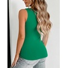 Zeagoo Womens Double Lined V Neck Tank Tops Summer Slim Fit Outfits | Casual Basic Layering Tank Tops, Sleeveless Tops For Women, Cute Going Out Tops, Womens Summer Tops, Women Fall Clothes(Green)