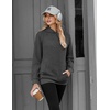 Zeagoo Womens Oversized Hoodies Pullover Fleece Hooded Sweatshirt Trendy | Comfort Hoodie, Womens Fall Clothes, Kangaroo Pocket, Raglan Sleeves, Long Sleeve, Solid Color, Casual, Winter, Midweight(Drak Grey)