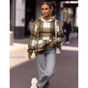 Zeagoo Womens Oversized Hoodies Pullover Fleece Hooded Sweatshirt Trendy | Comfort Hoodie, Womens Fall Clothes, Kangaroo Pocket, Raglan Sleeves, Long Sleeve, Solid Color, Casual, Winter, Midweight(Khaki Grey Plaid)