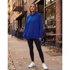 Zeagoo Womens Oversized Hoodies Pullover Fleece Hooded Sweatshirt Trendy | Comfort Hoodie, Womens Fall Clothes, Kangaroo Pocket, Raglan Sleeves, Long Sleeve, Solid Color, Casual, Winter, Midweight(Navy)