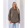 Zeagoo Womens Oversized Hoodies Pullover Fleece Hooded Sweatshirt Trendy | Comfort Hoodie, Womens Fall Clothes, Kangaroo Pocket, Raglan Sleeves, Long Sleeve, Solid Color, Casual, Winter, Midweight(Grey)