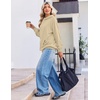 Zeagoo Womens Oversized Hoodies Pullover Fleece Hooded Sweatshirt Trendy | Comfort Hoodie, Womens Fall Clothes, Kangaroo Pocket, Raglan Sleeves, Long Sleeve, Solid Color, Casual, Winter, Midweight(Light Brown)