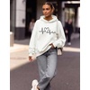 Zeagoo Womens Oversized Hoodies Pullover Fleece Hooded Sweatshirt Trendy | Comfort Hoodie, Womens Fall Clothes, Kangaroo Pocket, Raglan Sleeves, Long Sleeve, Solid Color, Casual, Winter, Midweight(Hearts)