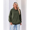 Zeagoo Womens Oversized Hoodies Pullover Fleece Hooded Sweatshirt Trendy | Comfort Hoodie, Womens Fall Clothes, Kangaroo Pocket, Raglan Sleeves, Long Sleeve, Solid Color, Casual, Winter, Midweight(Army Green)