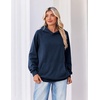 Zeagoo Womens Oversized Hoodies Pullover Fleece Hooded Sweatshirt Trendy | Comfort Hoodie, Womens Fall Clothes, Kangaroo Pocket, Raglan Sleeves, Long Sleeve, Solid Color, Casual, Winter, Midweight(Navy Blue)