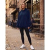 Zeagoo Womens Oversized Hoodies Pullover Fleece Hooded Sweatshirt Trendy | Comfort Hoodie, Womens Fall Clothes, Kangaroo Pocket, Raglan Sleeves, Long Sleeve, Solid Color, Casual, Winter, Midweight(Blue)
