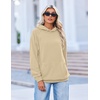 Zeagoo Womens Oversized Hoodies Pullover Fleece Hooded Sweatshirt Trendy | Comfort Hoodie, Womens Fall Clothes, Kangaroo Pocket, Raglan Sleeves, Long Sleeve, Solid Color, Casual, Winter, Midweight(Light Brown)