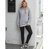 Zeagoo Womens Oversized Hoodies Pullover Fleece Hooded Sweatshirt Trendy | Comfort Hoodie, Womens Fall Clothes, Kangaroo Pocket, Raglan Sleeves, Long Sleeve, Solid Color, Casual, Winter, Midweight(Light Grey)