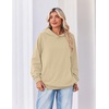 Zeagoo Womens Oversized Hoodies Pullover Fleece Hooded Sweatshirt Trendy | Comfort Hoodie, Womens Fall Clothes, Kangaroo Pocket, Raglan Sleeves, Long Sleeve, Solid Color, Casual, Winter, Midweight(Light Brown)
