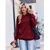 Zeagoo Womens Oversized Hoodies Pullover Fleece Hooded Sweatshirt Trendy | Comfort Hoodie, Womens Fall Clothes, Kangaroo Pocket, Raglan Sleeves, Long Sleeve, Solid Color, Casual, Winter, Midweight(Wine Red)