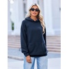 Zeagoo Womens Oversized Hoodies Pullover Fleece Hooded Sweatshirt Trendy | Comfort Hoodie, Womens Fall Clothes, Kangaroo Pocket, Raglan Sleeves, Long Sleeve, Solid Color, Casual, Winter, Midweight(Navy Blue)
