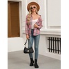 Zeagoo Womens Plaid Flannel Shirt Long Sleeve Top Casual Button Down Blouse | Flannel Plaid Shirt,Cotton Fabric,Loose Fit Blouse,Business Casual Outfits,2026 Fashion Fall Western Shacket Jacket(Pink2)