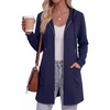 Zeagoo Hoodies for Women Fall Zip up Jacket with Pocket 2026 S-3XL | Womens Zip up Hoodies,Tunic Sweatshirts for Women,Casual Jacket for Women,Deep Pockets,Special Zip Design,Women Fall Clothes(Navy Blue)