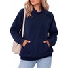 Zeagoo Womens Oversized Hoodies Pullover Fleece Hooded Sweatshirt Trendy | Comfort Hoodie, Womens Fall Clothes, Kangaroo Pocket, Raglan Sleeves, Long Sleeve, Solid Color, Casual, Winter, Midweight(Blue)