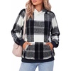 Zeagoo Womens Oversized Hoodies Pullover Fleece Hooded Sweatshirt Trendy | Comfort Hoodie, Womens Fall Clothes, Kangaroo Pocket, Raglan Sleeves, Long Sleeve, Solid Color, Casual, Winter, Midweight(Black White Plaid)