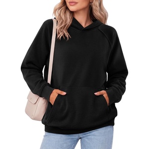 Zeagoo Womens Oversized Hoodies Pullover Fleece Hooded Sweatshirt Trendy | Comfort Hoodie, Womens Fall Clothes, Kangaroo Pocket, Raglan Sleeves, Long Sleeve, Solid Color, Casual, Winter, Midweight(Black)