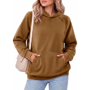 Zeagoo Womens Oversized Hoodies Pullover Fleece Hooded Sweatshirt Trendy | Comfort Hoodie, Womens Fall Clothes, Kangaroo Pocket, Raglan Sleeves, Long Sleeve, Solid Color, Casual, Winter, Midweight(Brown)