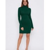 Zeagoo Women Long Sleeve Dress Sweater Dress Turtleneck Ribbed Fall Dresses | Long Sleeve Turtleneck Tight Dress, Ribbed Slim Fit&Fleece lined, Above Knee, Fall Winter Outfits for Going Out&Party(Green)