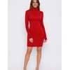 Zeagoo Women Long Sleeve Dress Sweater Dress Turtleneck Ribbed Fall Dresses | Long Sleeve Turtleneck Tight Dress, Ribbed Slim Fit&Fleece lined, Above Knee, Fall Winter Outfits for Going Out&Party(Tr)