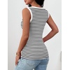 Zeagoo Womens Square Neck Ribbed Tank Tops 2026 Summer Sleeveless Shirts | Basic Tops for Women, Business Casual Outfits, Women’s Fashion, Trendy Clothes, Going Out Blouses, Fitted Undershirt(A – Stripe Black White)