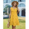 Zeagoo Womens Summer Dress 2026 Sleeveless Casual A-Line Tshirt Sundresses | Dress With Pocket,Floral Print,Crewneck,Aline Flowy Swing Mini Dress,Loose Tank Tshirt Dress,For Beach Vocation(Xh528)