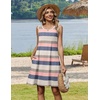 Zeagoo Womens Summer Dress 2026 Sleeveless Casual A-Line Tshirt Sundresses | Dress With Pocket,Floral Print,Crewneck,Aline Flowy Swing Mini Dress,Loose Tank Tshirt Dress,For Beach Vocation(Tw669)