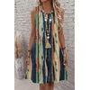 Zeagoo Womens Summer Dress 2026 Sleeveless Casual A-Line Tshirt Sundresses | Dress With Pocket,Floral Print,Crewneck,Aline Flowy Swing Mini Dress,Loose Tank Tshirt Dress,For Beach Vocation(Stripe Print)