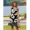 Zeagoo Womens Summer Dress 2026 Sleeveless Casual A-Line Tshirt Sundresses | Dress With Pocket,Floral Print,Crewneck,Aline Flowy Swing Mini Dress,Loose Tank Tshirt Dress,For Beach Vocation(Sf350)