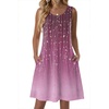 Zeagoo Womens Summer Dress 2026 Sleeveless Casual A-Line Tshirt Sundresses | Dress With Pocket,Floral Print,Crewneck,Aline Flowy Swing Mini Dress,Loose Tank Tshirt Dress,For Beach Vocation(Purple Print)