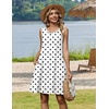 Zeagoo Womens Summer Dress 2026 Sleeveless Casual A-Line Tshirt Sundresses | Dress With Pocket,Floral Print,Crewneck,Aline Flowy Swing Mini Dress,Loose Tank Tshirt Dress,For Beach Vocation(Jh592)