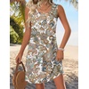 Zeagoo Womens Summer Dress 2026 Sleeveless Casual A-Line Tshirt Sundresses | Dress With Pocket,Floral Print,Crewneck,Aline Flowy Swing Mini Dress,Loose Tank Tshirt Dress,For Beach Vocation(Mz453)