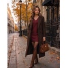 Zeagoo Women’s Sweater Dress Long Sleeve V Neck Short Mini Knitted Dress | Fall Winter Fitted Thick Casual Knit Dress Long Sweater(Red)
