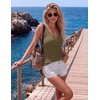 Zeagoo Womens Tank Tops V Neck Ribbed Knit Slim Fit Basic Sleeveless Tops | Trendy Casual Summer Clothes, Cute Going Out Top,Basic Tee,Business Casual Outfits,Summer Fashion 2026(Army Green)